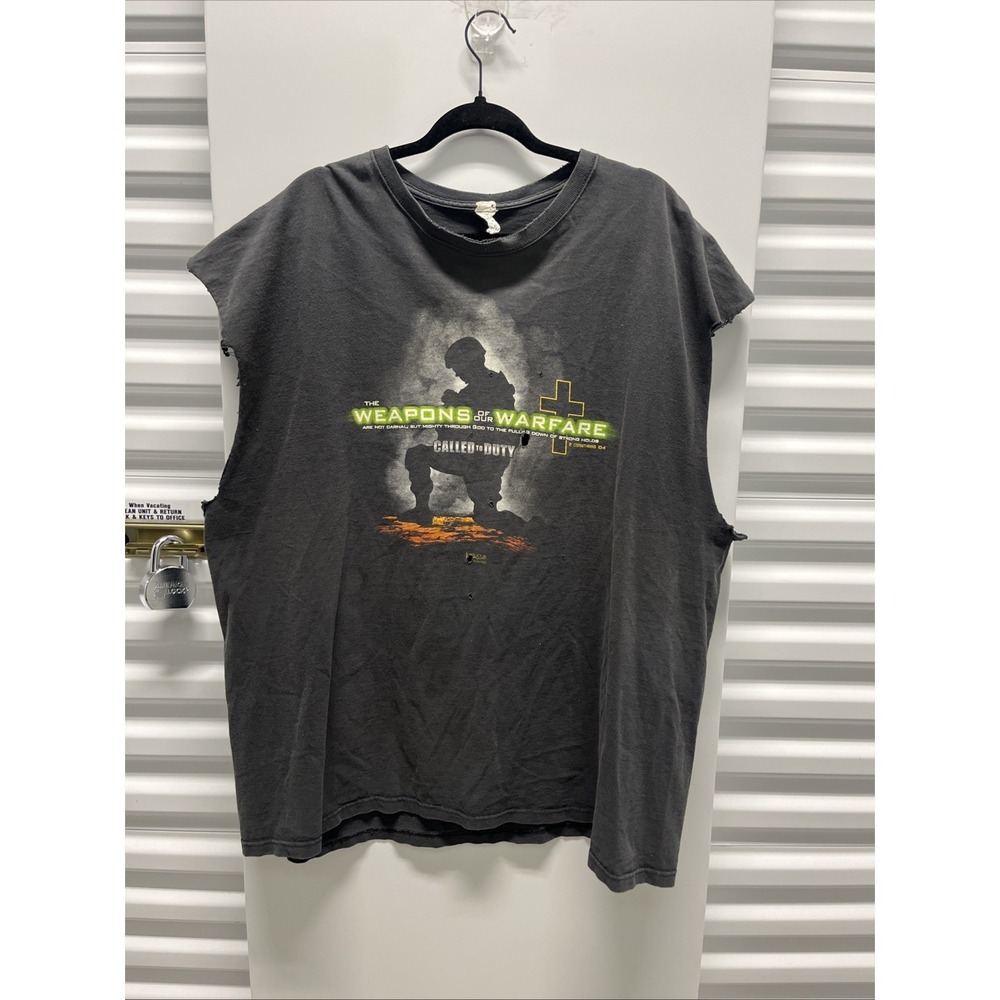 2010 Call Of Duty The Weapons of Our Warfare Jesus T Shirt  Size 4XL Kerusso